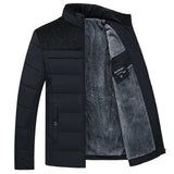 Wattierte Herren-Winterjacke mit Fleecefutter