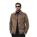 Premium-Herrenjacke in Wildlederoptik