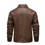 Elegante winddichte Herren-Lederjacke