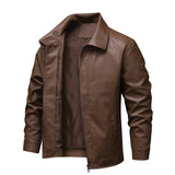 Elegante winddichte Herren-Lederjacke