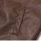 Herren-Bikerjacke aus Leder im Vintage-Stil