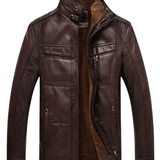 Herren-Lederjacke in Brauntönen