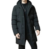 Elegante lange Herren-Winterjacke