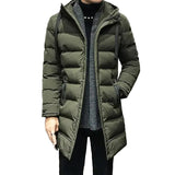 Lange Herren-Winterjacke in Slim Fit