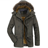 Herren-Winterjacke aus Baumwolle mit Kapuze