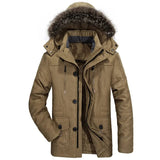 Herren-Winterjacke aus Baumwolle mit Kapuze