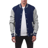 Zweifarbige Herren-Baseballjacke